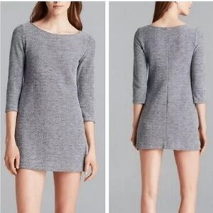 Theory Mimi H Plentiful Navy and White Cotton Knit Sheath Dress- Size Medium